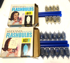 SYLVANNIA BLUE DOT 8-AG1  12-AG1B FLASH BULBS 20 PCS IN ORIGINAL BOXES.