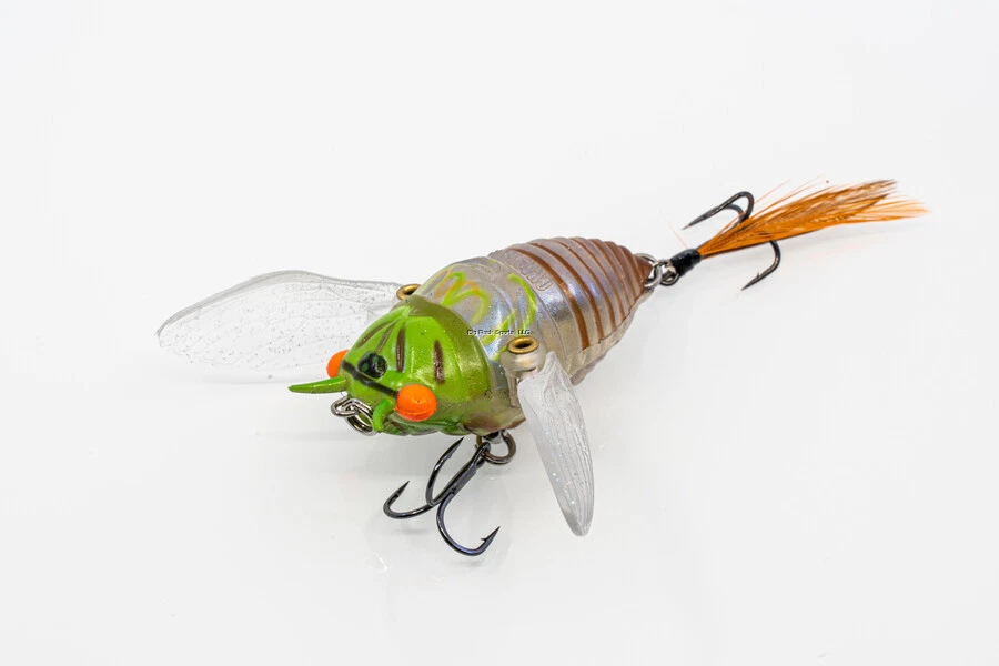 Chasebaits Ripple Cicada Wakebait Crawler 1 3/4 in Hollow Body GREEN BLUE PRL
