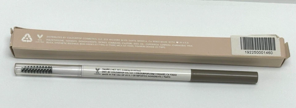 Lápiz de cejas ColourPop TAUPE tamaño completo 0,003 oz 0,080 g nuevo Foto 4 de 4
