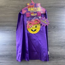 Super Emoji Costume Cape Mask Purple Child's Halloween Dress Up Cosplay