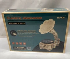 ROKR 3D Wooden Puzzle Craft Model Kit -Classical Gramophone LKB01