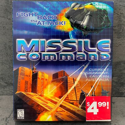 Missile Command PC CD Atari 1999 Windows 95 98 New Sealed Big Box Rare!
