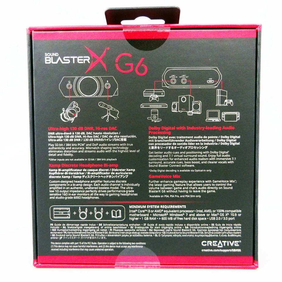 Creative Sound BlasterX G6 Portable USB DAC For PC Headphone Japan NEW - Image 3 of 4