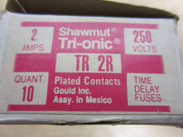 Boîte De 10 Fusibles Ferraz Shawmut TR2-1/2R Dual Element Time Delay - Neufs, Lot