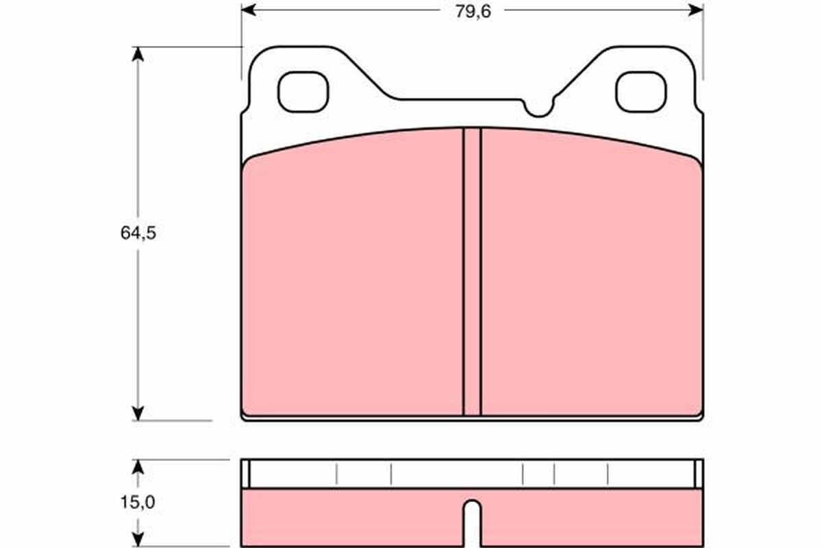GDB1065 TRW Brake Pad Set, disc brake for VOLVO