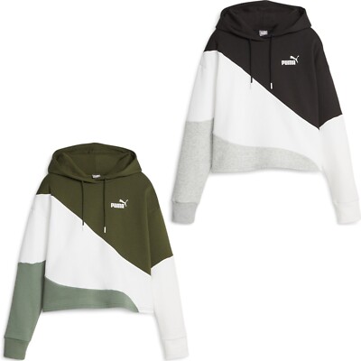 Kapuzenpullover Puma Sweater Pullover Power Cat Hoodie Damen Colorblock Design