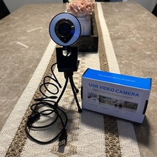 1080P USB PC Desktop Laptop Web Camera With Ring Light And Microphone