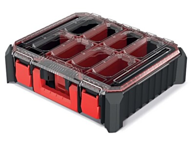 KCX454015S container: collective with partitions black 445x368x126mm KISTENBERG