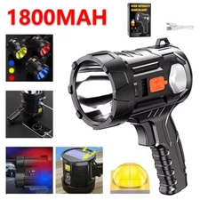 900000000LM Bright Solar/USB Rechargeable LED Spotlight Flashlight Searchlight