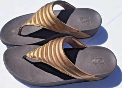 Fitflop Sandalen,  Zehentrenner, gold Gr. 41