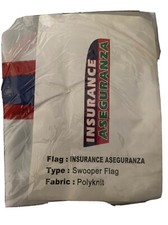 Bilingual Blue/Red Insurance Aseguranza Flag Swooped Flag