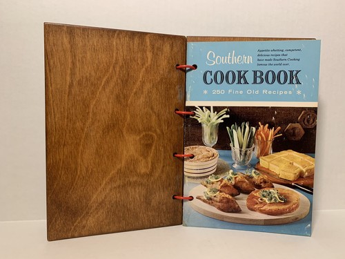 Finest Old Southern Recipes (Wooden Book) w/ 250 Fine Old Recipes Cookbook 1972 - Picture 3 of 8