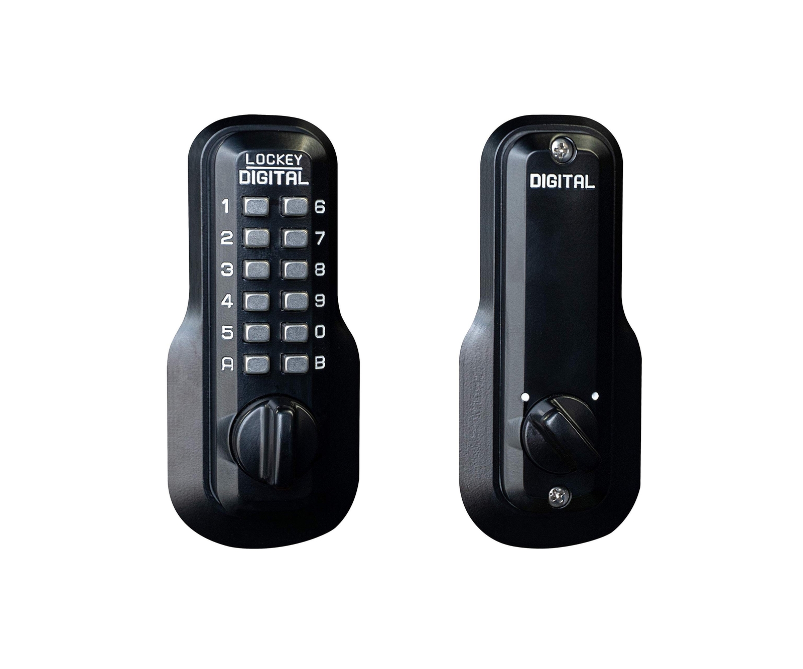M210JB Keyless Entry Deadbolt Mechanical Lock in Jet Black EZ Install-image
