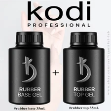 KODI Professional BASE Rubber 35ml + TOP Rubber 35ml - For Gel Polish - Soak off