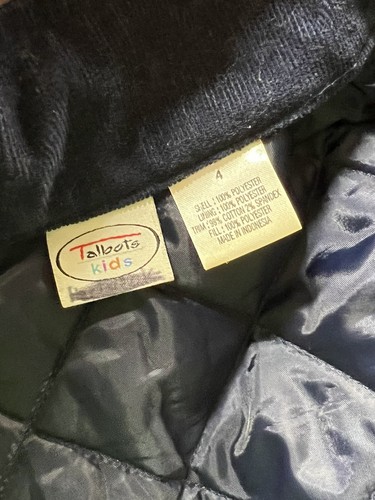 Talbots Kids Toddler Winter Jacket Coat Navy Blue Quilted Size 4 - Picture 10 of 10