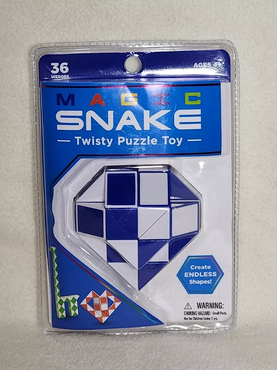Magic Snake Blue Twisty Puzzle Nostalgic Toy Create Endless Shapes