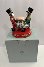 Partylite Double Toy Soldier Christmas Votive Candle Holder Ceramic P7637