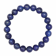 Lapis Lazuli Bracelet Smooth Round Size 8mm 10mm 7.5" Length