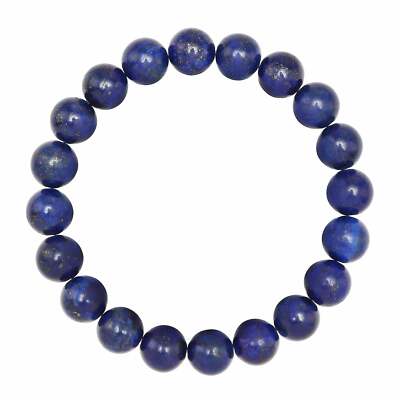 Lapis Lazuli Bracelet Smooth Round Size 8mm 10mm 7.5'' Length