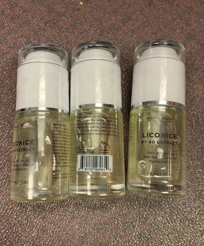 Suero de regaliz iluminador iluminador blanqueador facial Botanic Hearth ¡¡Paquete de 3!!! Foto 2 de 2