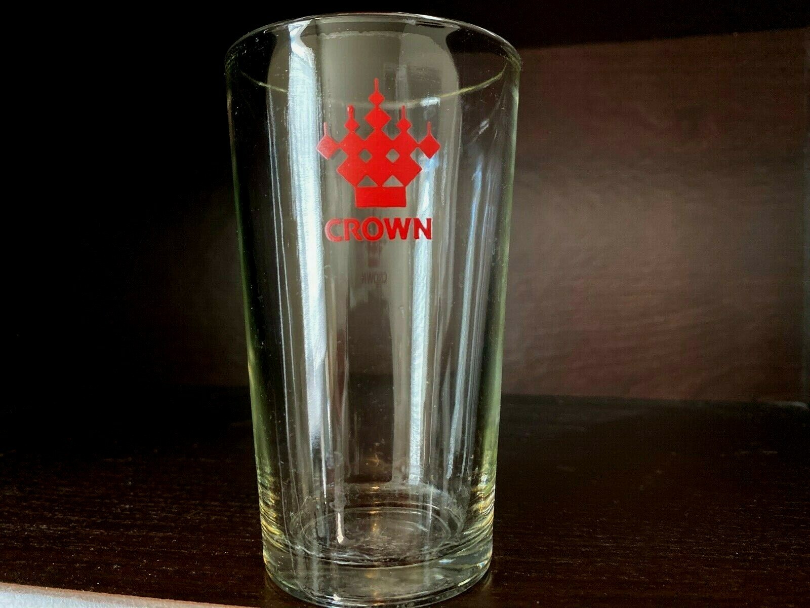 Vintage Red Crown Whiskey Bar Glass Tumbler Retro Whisky Drinkware-image