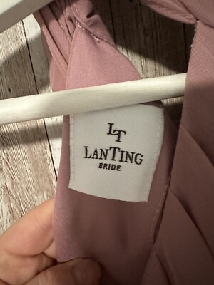 lan ting bridesmaid dresses 30212 Lan Ting Bridal Satin Gown Dress Green size Medium wedding formal  gala