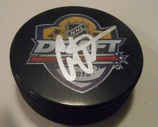 Colin White Signed 2015 NHL Draft Hockey Puck w/COA Ottawa Senators
