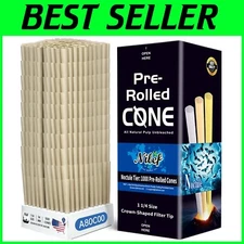 High-Quality 1 1/4 Pre-Rolled Cones - 1000 Pack Natural Brown Rolling Papers