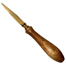 Wooden Handle Brass-Plated Letter Opener | School, Home, Office Use