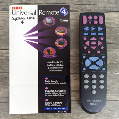 RCA Universal Remote Control RCUSAT1 DSS & DBS Compatible Tested With Manual 
