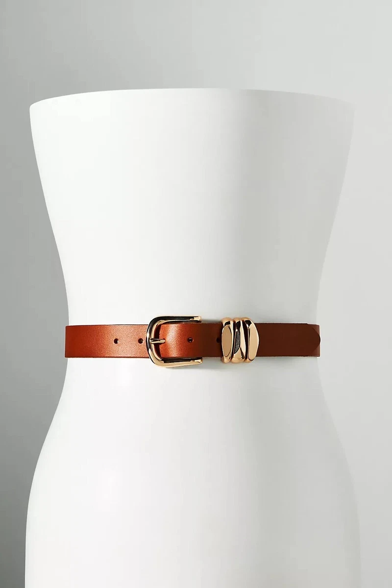 new ANTHROPOLOGIE leather hardware ring belt M XL Adjustable Ring Belt | Anthropologie main image 4
