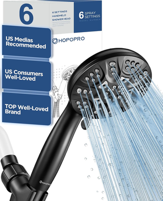 #ad 6 Mode High Pressure Handheld Shower Head Set Consumer Reports Recommended HOPO $48.91