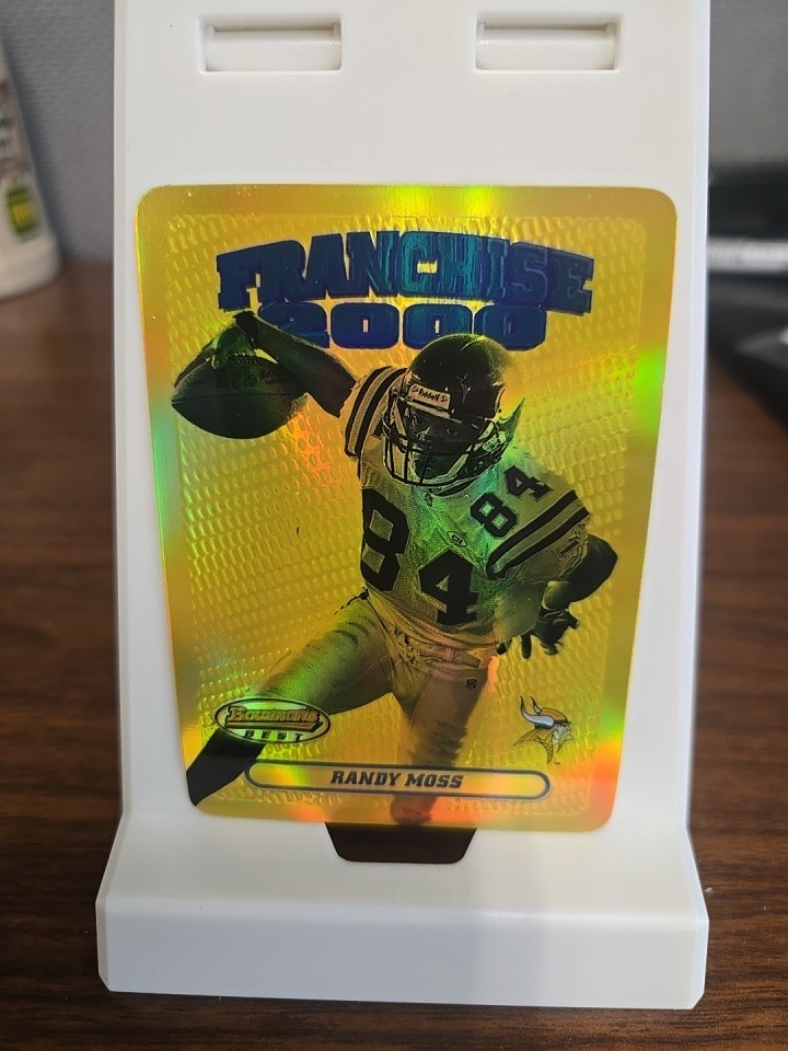 2000 Bowman’s Best RANDY MOSS “Franchise 2000” GOLD REFRACTOR HOLO F14 RARE SP