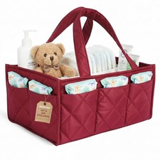 Baby Diaper Caddy Organizer, Nursery Storage Basket for Newborn Essentials, T...
