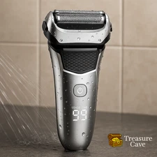 Electric Razor for Men Wet Dry Foil Shaver Rechargeable with LED Display Groomin