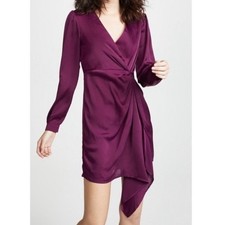ASTR Brigitte Satin Long Sleeve Dress Size Small