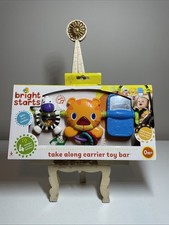 Bright Starts Take Along Carrier Toy Bar Animals Lights Sounds Brand New