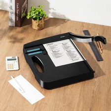 Deli Multi-Purpose Guillotine Trimmer, 12" Cut Length Heavy Duty Paper Cut 84326