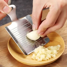 Stainless Steel Garlic Press - Ginger/Grater/Crusher for Wasabi & Vegetables