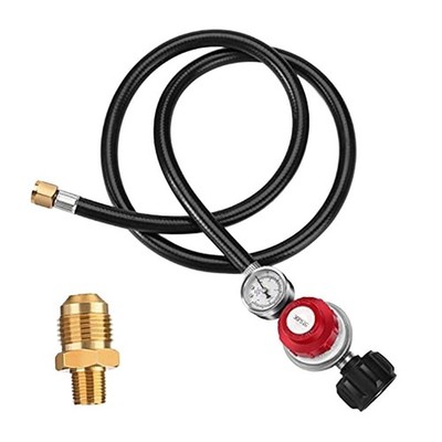 Propanregler für Grills mit 0-30 PSI Einstellung 4 Fuß Schlauch und Manometer