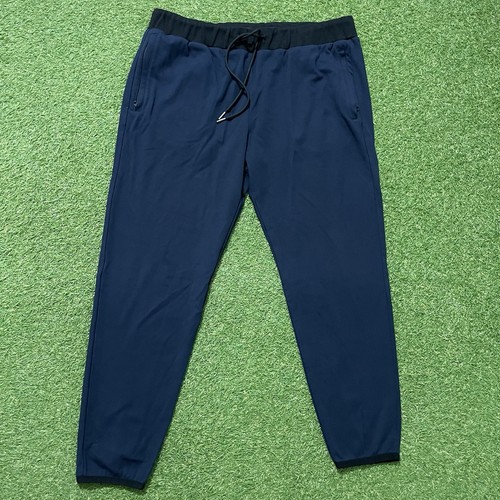 Theory Joggers Mens XL Navy Blue Active Pants Demir SW Stretch Tech Zip Pockets