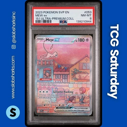 2023 POKEMON SV BLACK STAR PROMO 151 UPC #053 MEW EX PSA 8