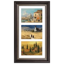 , 7x14 Collage Picture Frame with 3 Opening for Three 4x6 Photos or Disply 7x...