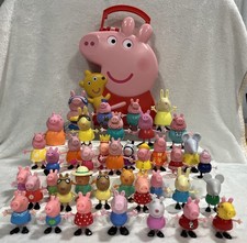 Peppa Pig, Family  Friends Toy Figures Lot of 39 with Case