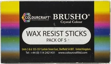 Brusho Wax Resist Sticks 5/Pkg-