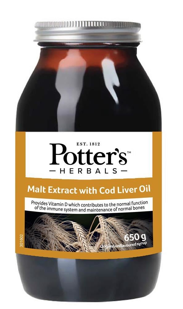 Potter's Malt with Cod Liver Oil | 650 g Bottle | Nature's Natural Sweetener in The Form of Maltose | Providing a Valuable Source of Omega-3 Fatty acids and Vitamins A, D and E - Image 3