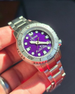 Citizen Promaster Dive 37mm EO2027-50X  HYDROMOD  Purple Dial Solar Eco-Drive