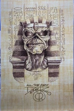 DEREK RIGGS Autographed 11"x17" Colour Pharaoh w/hierogliph Print. Iron Maiden