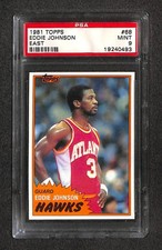 1981 Topps #68 EDDIE JOHNSON EAST PSA 9 Mint 19240493 