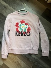 KENZO Paris Pink Flower Crew Sweatshirt Retail 200  - Size S